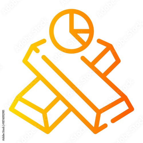 pie chart gradient icon