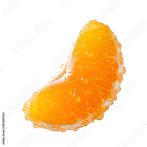 Wallpaper Mural A single juicy peeled tangerine segment with water droplets. Torontodigital.ca