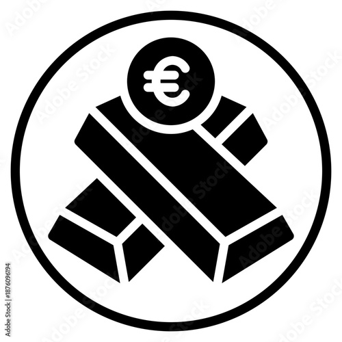 euro glyph icon