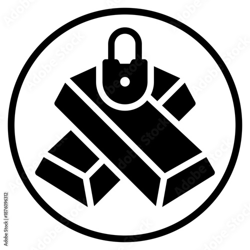padlock glyph icon