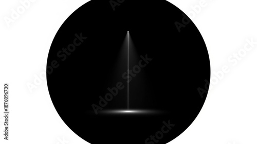 Wire whisk icon in circle on white background with spotlight effect