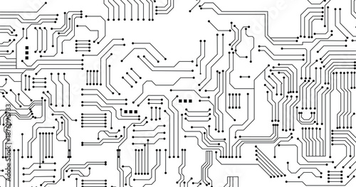 Vector background hi tech pattern circuit design vector illustration