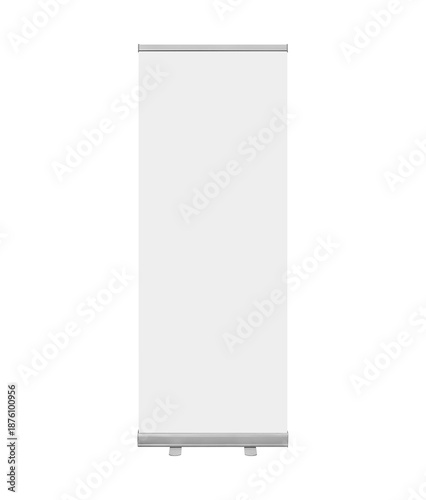 Front view Empty Mini Roll up banner mock up isolated	