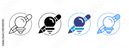 Creative icon set multiple style collection