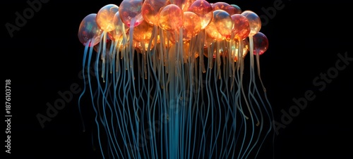 jellyfish shaped matchstick carving ,generative AI