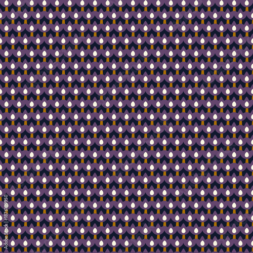 Elegant pattern abstract shapes seamless background geometric design modern textile fabric swatch, paper, wallpaper print. Vector graphic illustration digital image. Vintage orange, white, blue color.