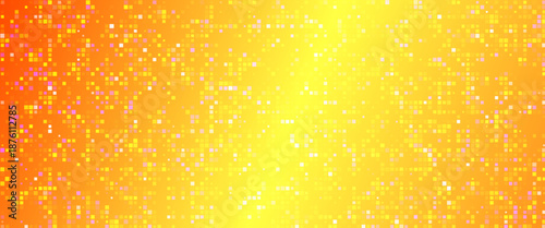 orange disco party seamless pattern. Iridescent sequin mosaic texture background. Abstract shining halftone wallpaper. Pop up comic glitter sparkles backdrop. Retro vector design template