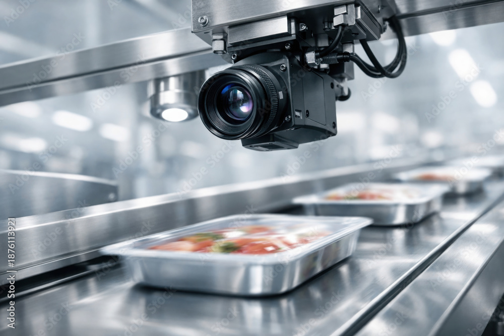 Fototapeta premium Automated food packaging systems enhance efficiency and quality in production lines, ensuring products are ready for distribution