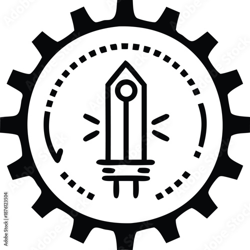 Young professional working diligently at modern office desk with laptop