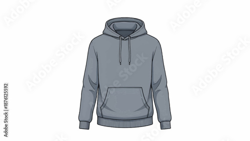Hoodie Sweatshirt Vector Mockup Apparel Illustration 1