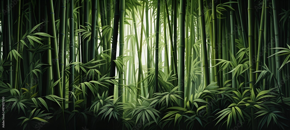 Fototapeta premium bamboo forest shaped matchstick carving ,generative AI