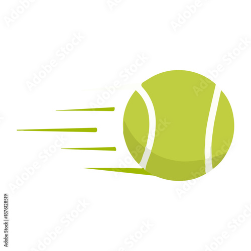 Fast Moving Tennis Ball Sport Icon Vector Illustration
