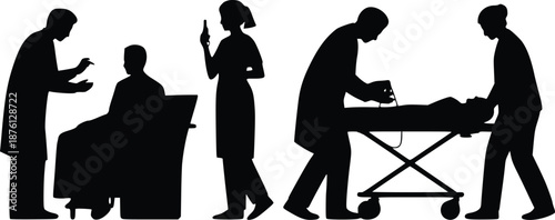 Medical team assisting patient