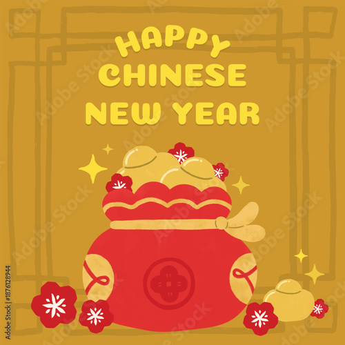 Happy Chinese New Year Prosperity Bag