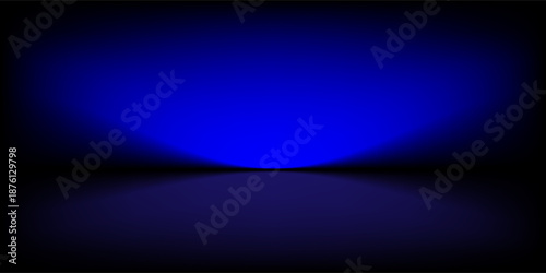 Abstract gradient podium background. Empty blue 3D studio background. Clean scene for product presentation mockup template. eps 10