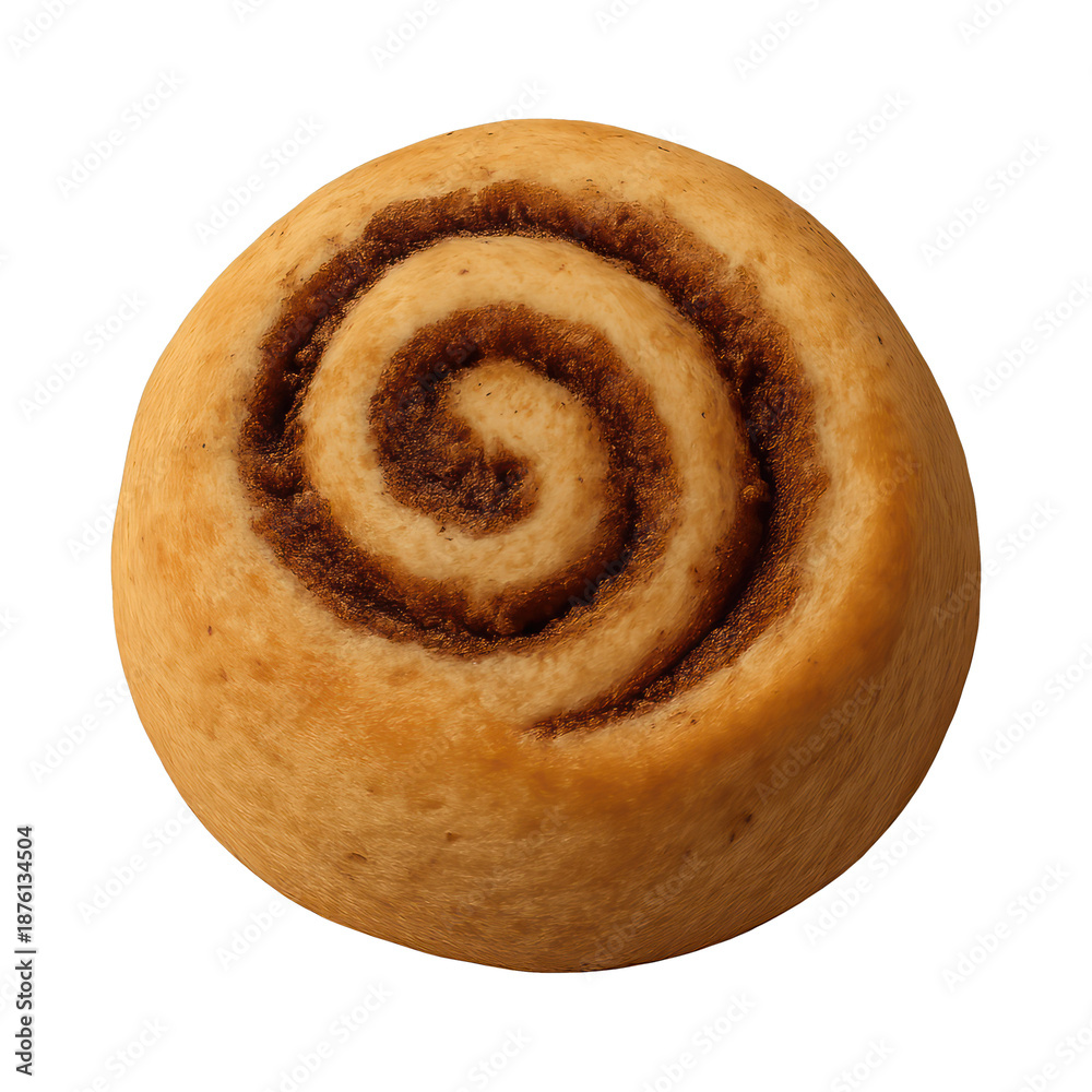 Fototapeta premium PNG Delicious cinnamon roll swirl.