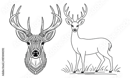 deer silhouette vector