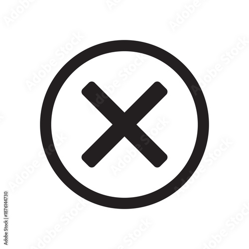 Cross Button Icon for Close, Cancel and UI Interface Design