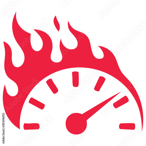 Foto Speed gauge transportation kilometer speed icon flat vector illustration isolate