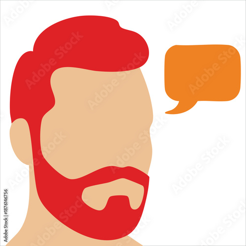 Man faceless head silhouette icon vector illustration isolated on white background