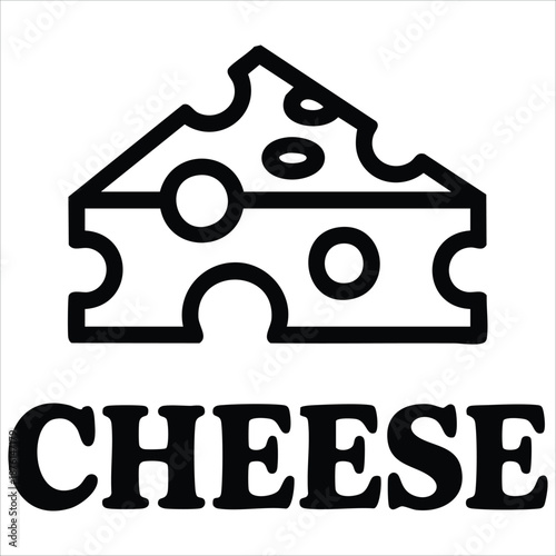 Dairy product cheese vector background illustration isolated on white background