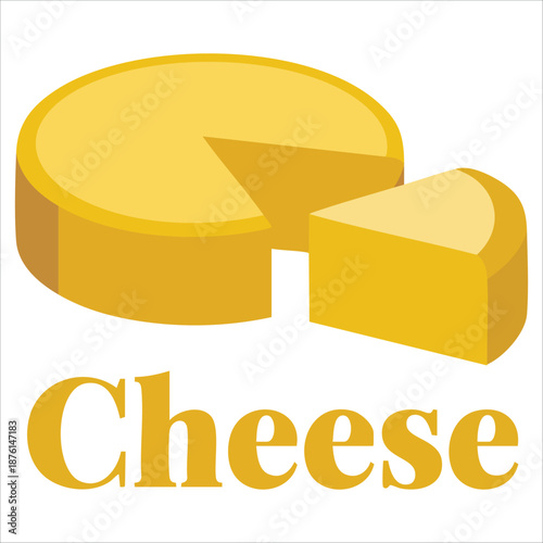 Appetizing cheese dairy product vector illustration isolated on white background