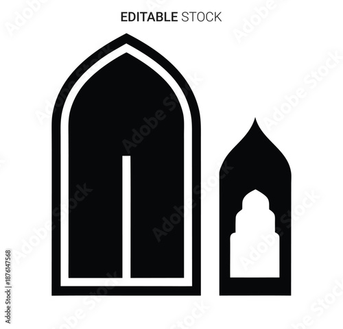 arch shaped window and door silhouette high quality professional detailed modern elegant stylish