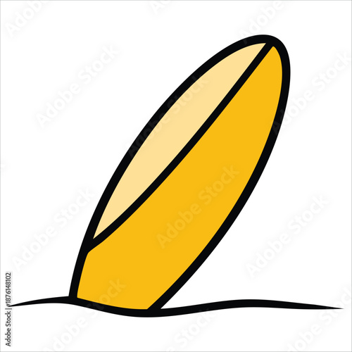 Illustration of surfing board icon isolated on white background vector art