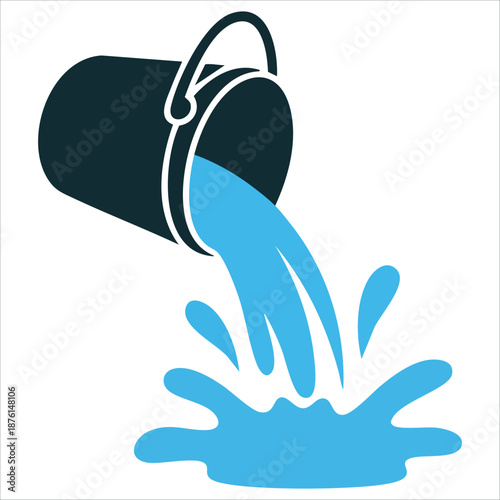 Bucket icon illustration isolated on white background vector art