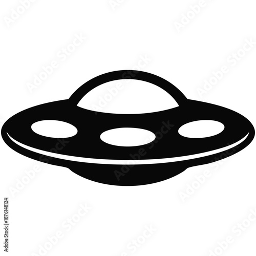 Spaceship vector icon suitable for commercial work easily editable isolated on white background