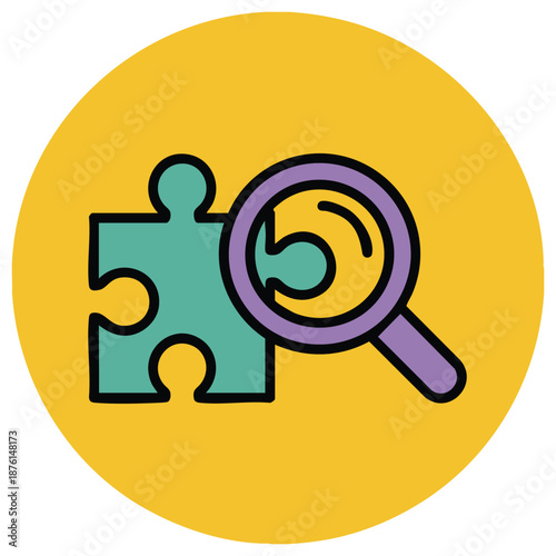 Puzzle icon vector illustration for commercial use isolated on white background