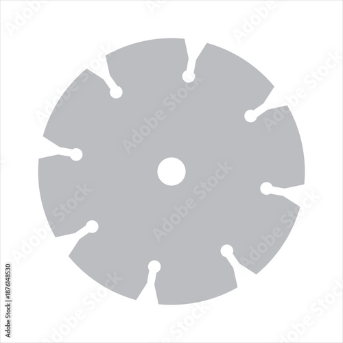 DIAMOND BLADE-5. Diamond cutting blade icon. Circular top disc icon. Stone knife icon.