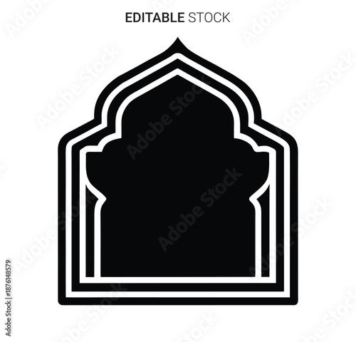 a black and white architectural arch silhouette high quality professional detailed modern elegant