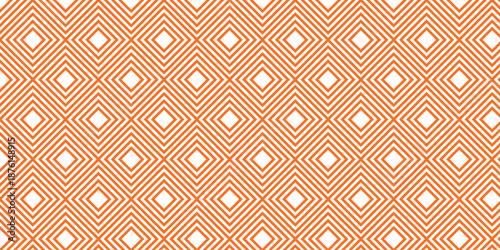 Seamless digital print cloth paper pattern with square Orange overlap swirl fabric vector overlapping ornament textile web banner template background.