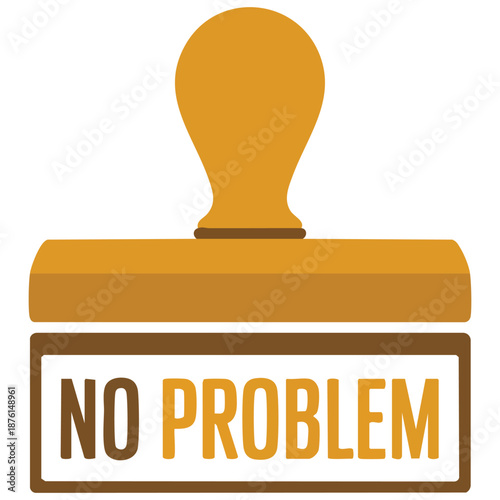 No problem grunge rubber stamp on white vector illustration isolated on white background