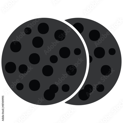 Cookie dessert icon vector graphic isolated on white background for food concept