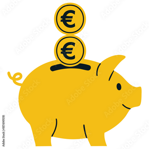 Piggy bank moneybox savings pictograph icon vector illustration isolated