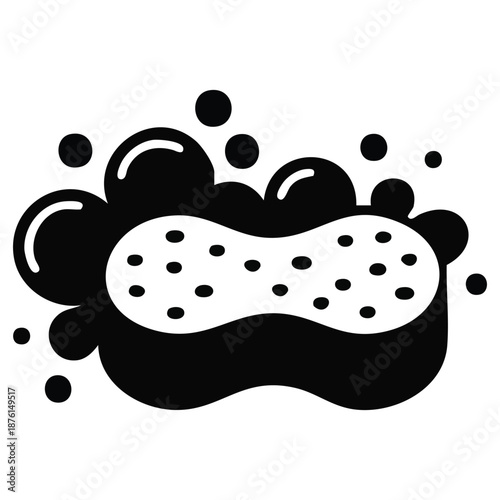 Isolated vector illustration on white background sponge cleaning tool icon