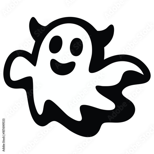 Ghost character angry esport logo vector graphic for game team identity