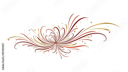 Vibrant Abstract Swirling Lines and Shapes.