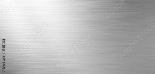 Horizontal grain brushed stainless steel texture, a sleek modern background with subtle linear pattern and soft luster,  backdrop,  polished