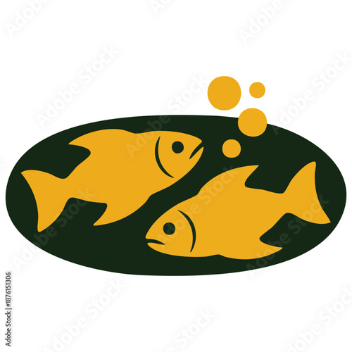 Free vector logo of fish oil for nutrition and wellness brands isolated vector illustration on white background