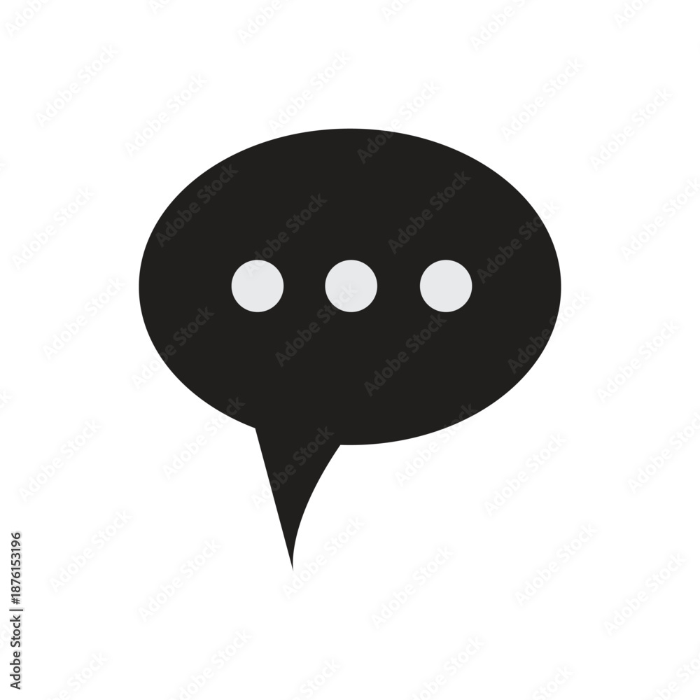 Fototapeta premium bubble chat logo icon ilustration flat
