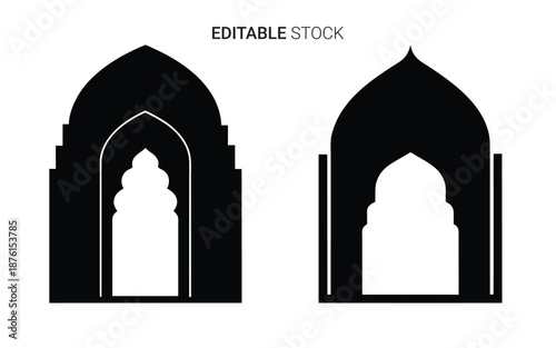 architectural archway designs with pointed tops silhouette high quality professional detailed modern elegant
