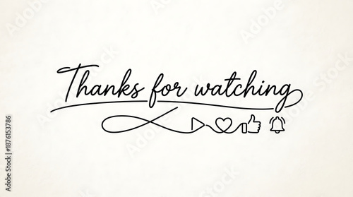 Thanks for watching text with like share and subscribe icons.