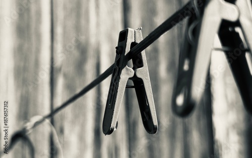 clothespin on the rope