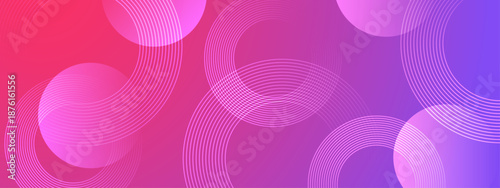 Abstract circles design on pink purple background, suitable for branding, stationery, wallpapers, and web backgrounds in modern and feminine themes.