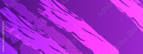 Eyecatching purple spotted pattern with abstract brush strokes, perfect for backgrounds, stationery, textiles, and print designs with a modern twist.