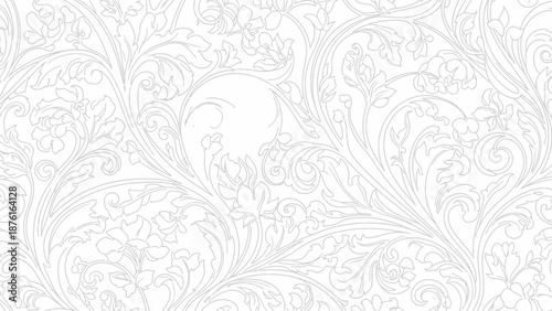 Elegant Floral Pattern Wallpaper - Vintage Damask Design