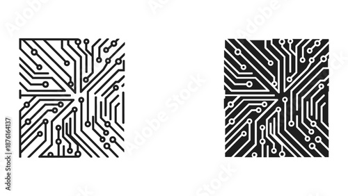 Circuit Board Vector Illustrations for Technology Designs